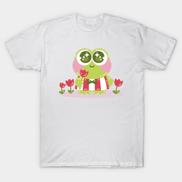 Kawaii Anime Frog Art T-Shirt by Sweetums Art Shop